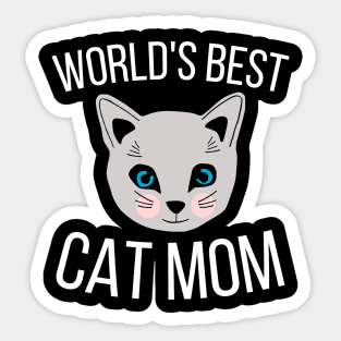 Worlds Best Cat Mom Sticker